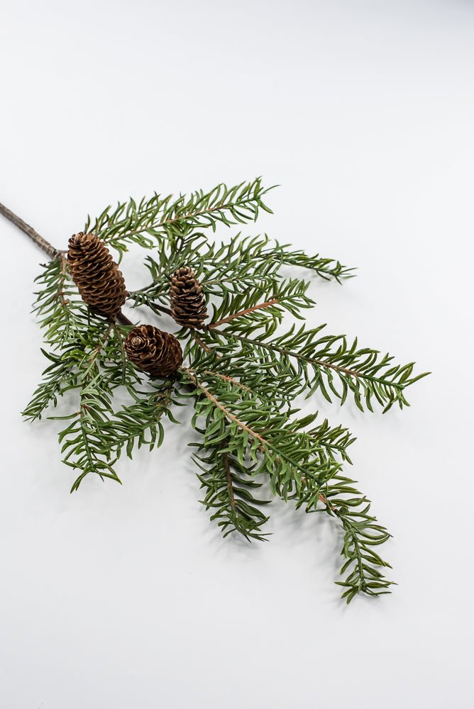 Artificial Mountain Noble Fir Spray With Cones - 29" - Greenery MarketX1542-G