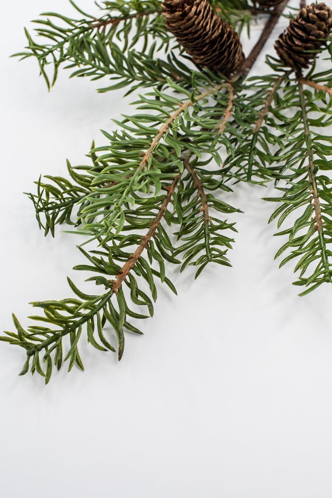 Artificial Mountain Noble Fir Spray With Cones - 29" - Greenery MarketX1542-G
