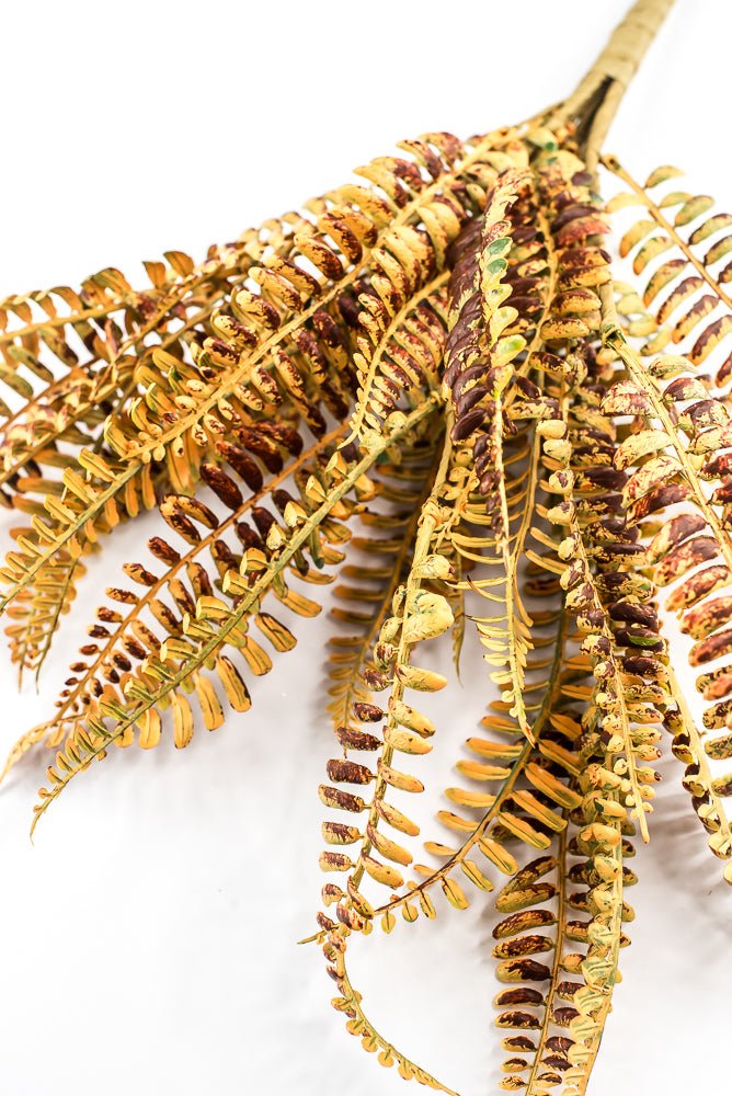 Artificial Mustard Plastic Fern Bush - 18" - Greenery MarketArtificial Flora65681-YEL