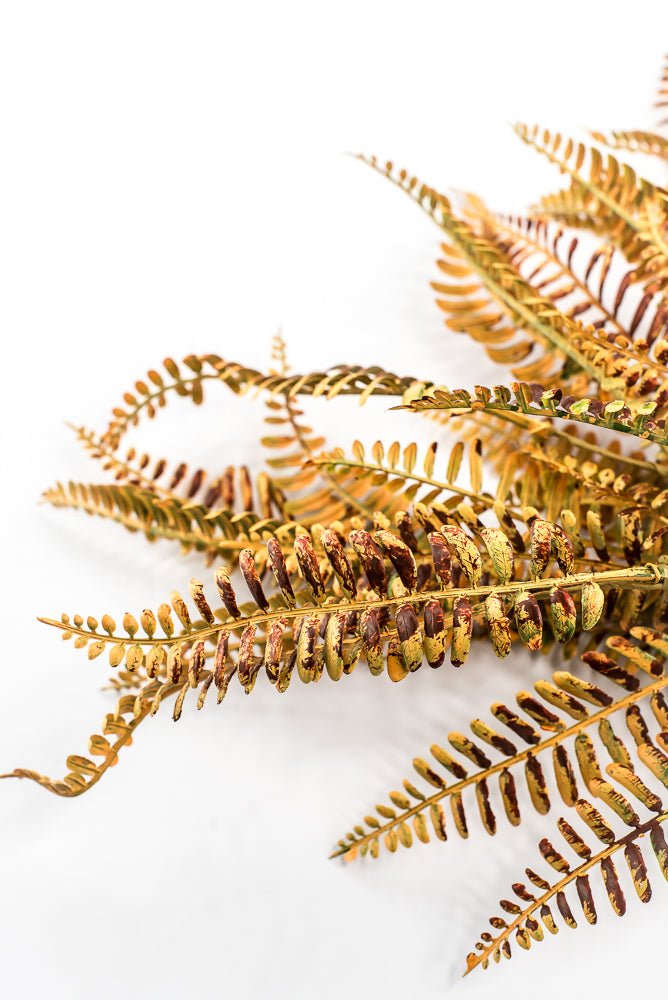 Artificial Mustard Plastic Fern Bush - 18" - Greenery MarketArtificial Flora65681-YEL