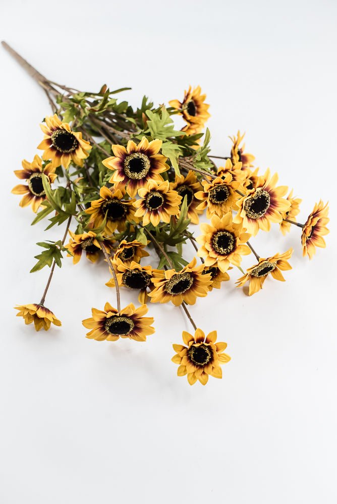 Artificial, Mustard, Sunflower Bush - 25" - Greenery MarketArtificial Flora57361MUSTARD