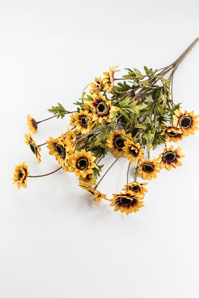 Artificial, Mustard, Sunflower Bush - 25" - Greenery MarketArtificial Flora57361MUSTARD