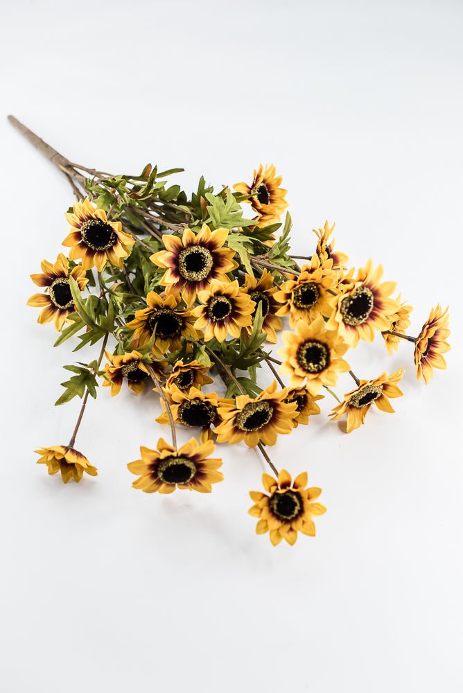 Artificial, Mustard, Sunflower Bush - 25" - Greenery MarketArtificial Flora57361MUSTARD