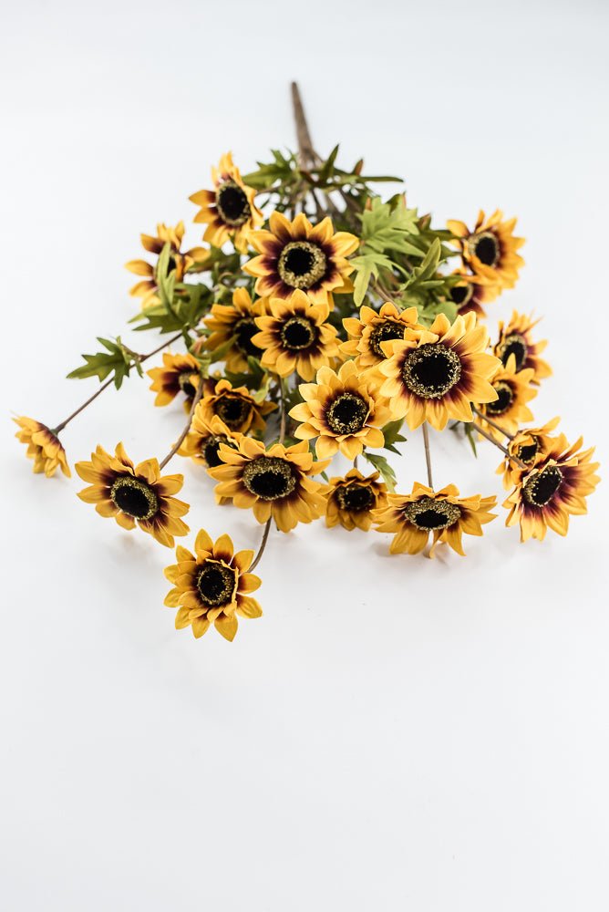 Artificial, Mustard, Sunflower Bush - 25" - Greenery MarketArtificial Flora57361MUSTARD