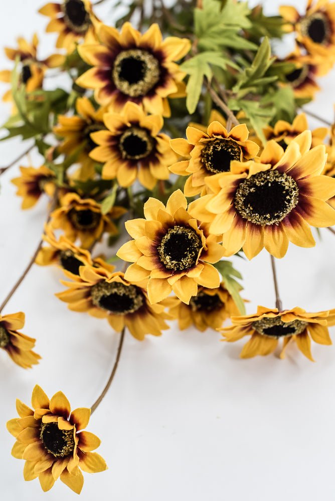 Artificial, Mustard, Sunflower Bush - 25" - Greenery MarketArtificial Flora57361MUSTARD