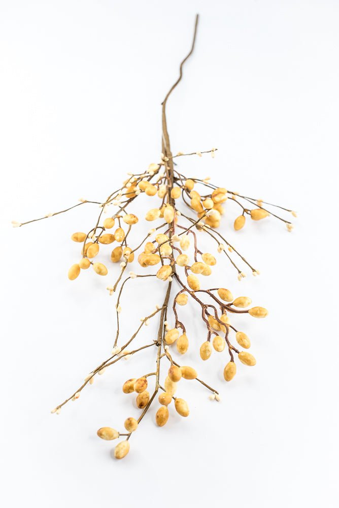 Artificial, Mustard Yellow, Berry Spray - 32" - Greenery MarketArtificial Flora40498-YEL