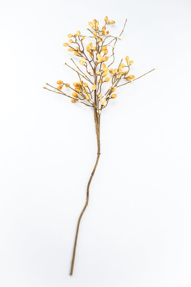 Artificial, Mustard Yellow, Berry Spray - 32" - Greenery MarketArtificial Flora40498-YEL