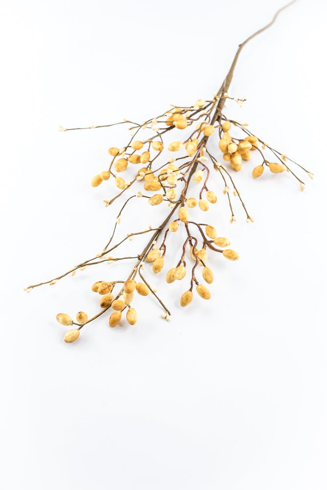 Artificial, Mustard Yellow, Berry Spray - 32" - Greenery MarketArtificial Flora40498-YEL