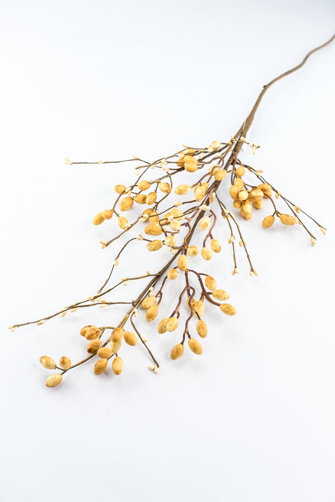 Artificial, Mustard Yellow, Berry Spray - 32" - Greenery MarketArtificial Flora40498-YEL