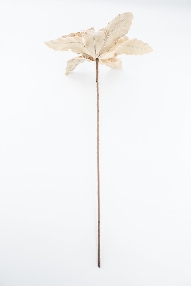 Artificial Natural Frosted Poinsettia Stem - 20" - Greenery MarketArtificial Flowers253379