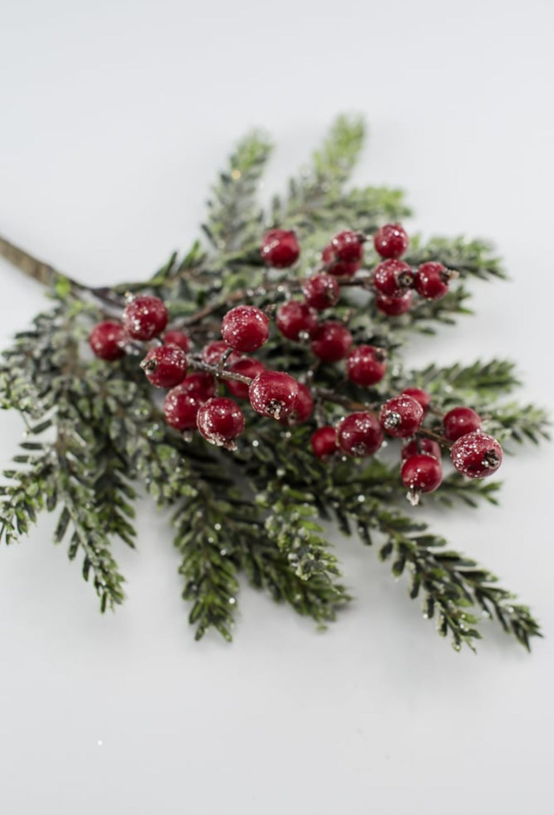 Artificial noble fir and berries greenery pick - Greenery MarketXP2235 - GR