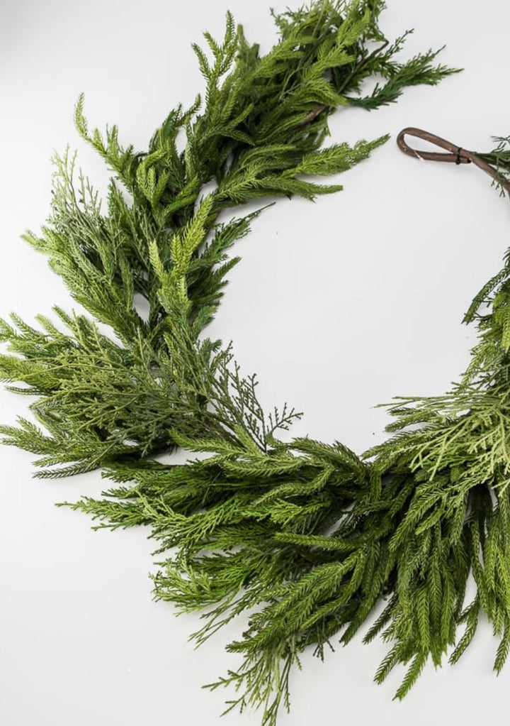 Artificial Norfolk and cedar mixed garland 5’ - Greenery MarketgreeneryX1683