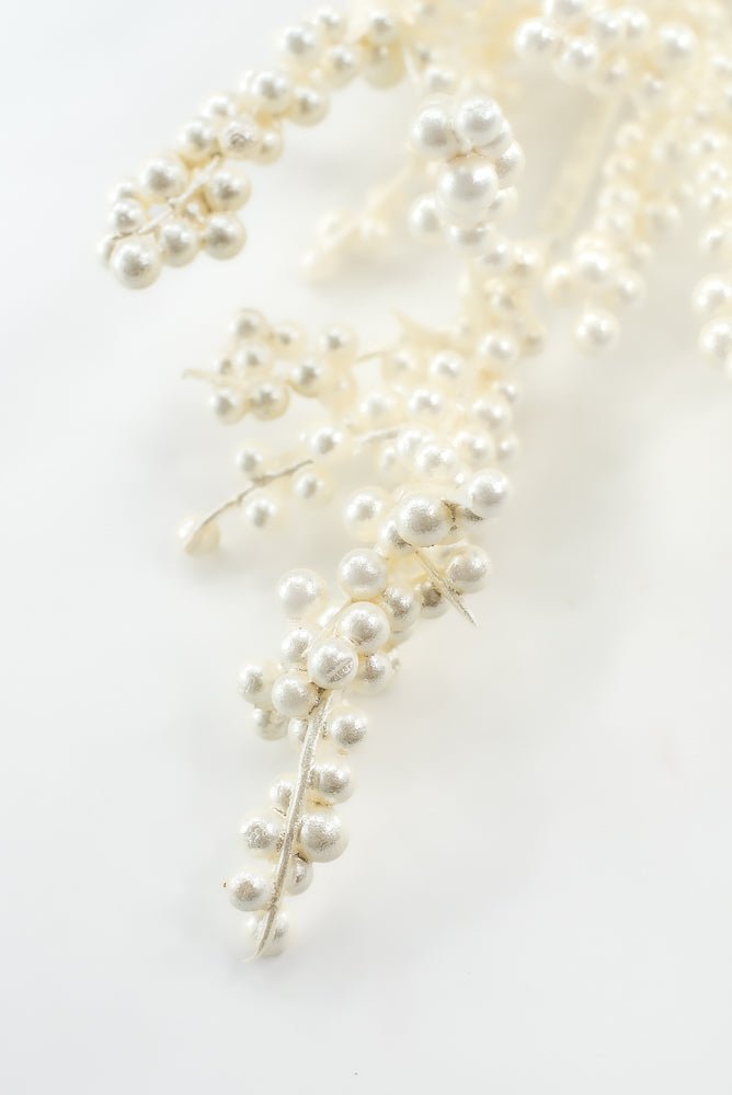 Artificial, Off White, Pearl Berry Spray - 26" - Greenery MarketArtificial FloraXB683-W