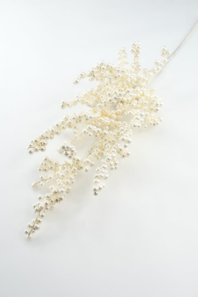Artificial, Off White, Pearl Berry Spray - 26" - Greenery MarketArtificial FloraXB683-W