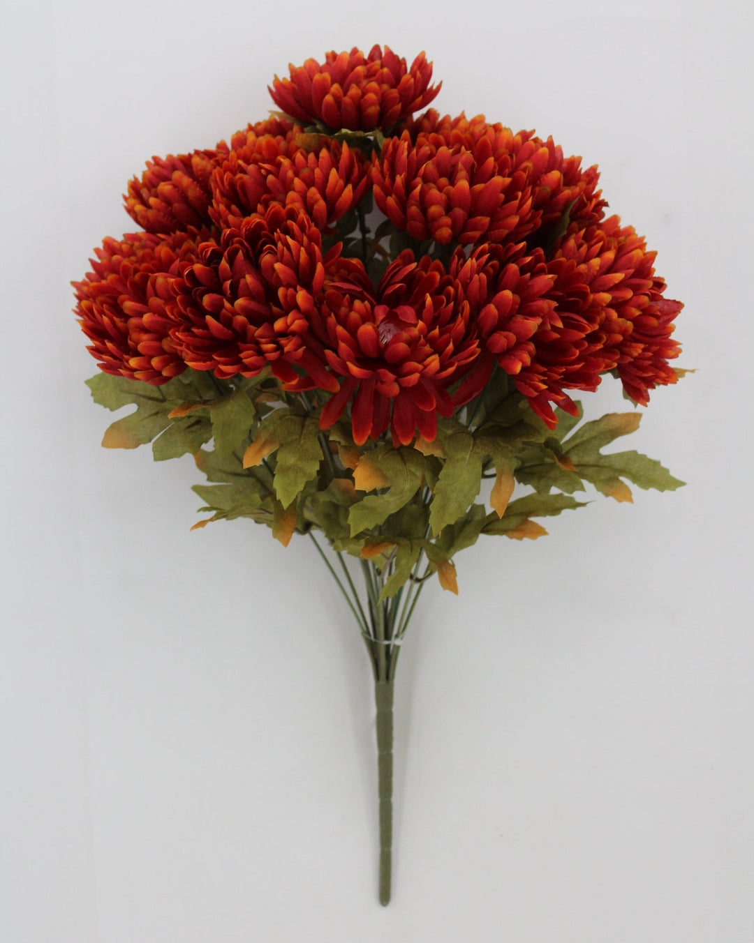 Artificial Orange Ball Mum Bush - 19" - Greenery MarketArtificial Flora85889-OR