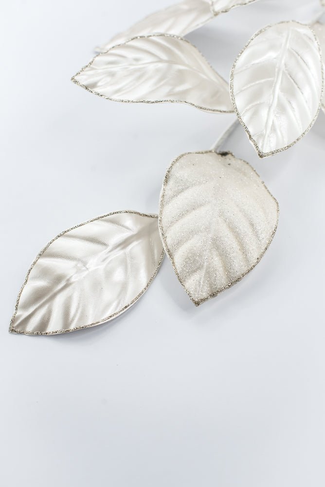 Artificial Pearl Magnolia Leaves Spray - 28" - Greenery Market86949IV
