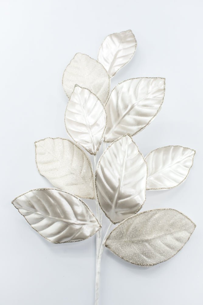 Artificial Pearl Magnolia Leaves Spray - 28" - Greenery Market86949IV