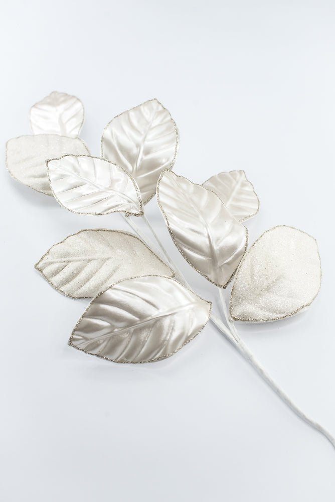 Artificial Pearl Magnolia Leaves Spray - 28" - Greenery Market86949IV