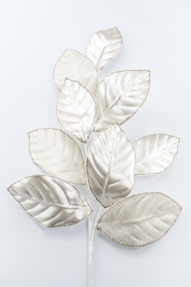 Artificial Pearl Magnolia Leaves Spray - 28" - Greenery Market86949IV