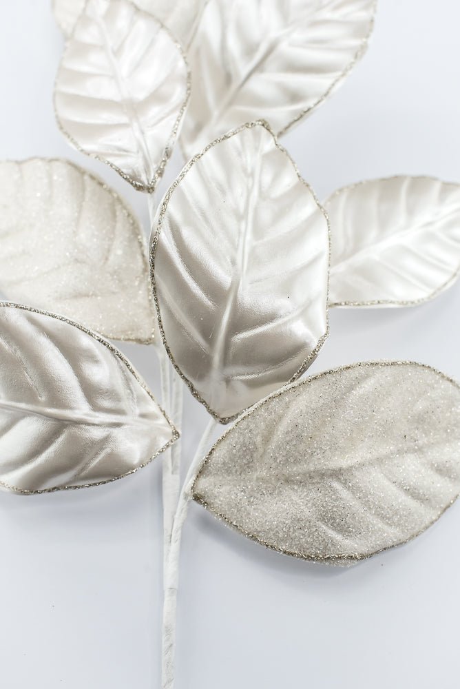 Artificial Pearl Magnolia Leaves Spray - 28" - Greenery Market86949IV