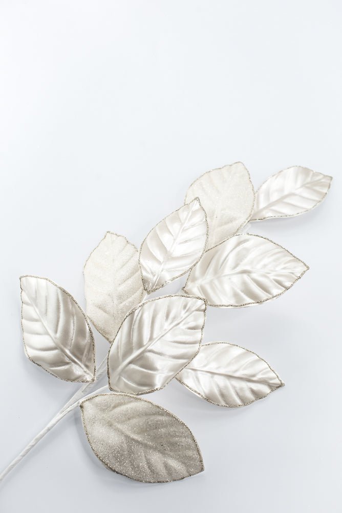 Artificial Pearl Magnolia Leaves Spray - 28" - Greenery Market86949IV