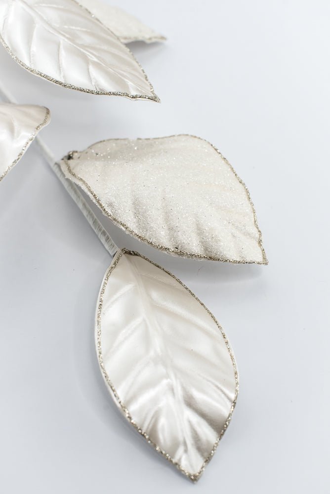 Artificial Pearl Magnolia Leaves Spray - 28" - Greenery Market86949IV