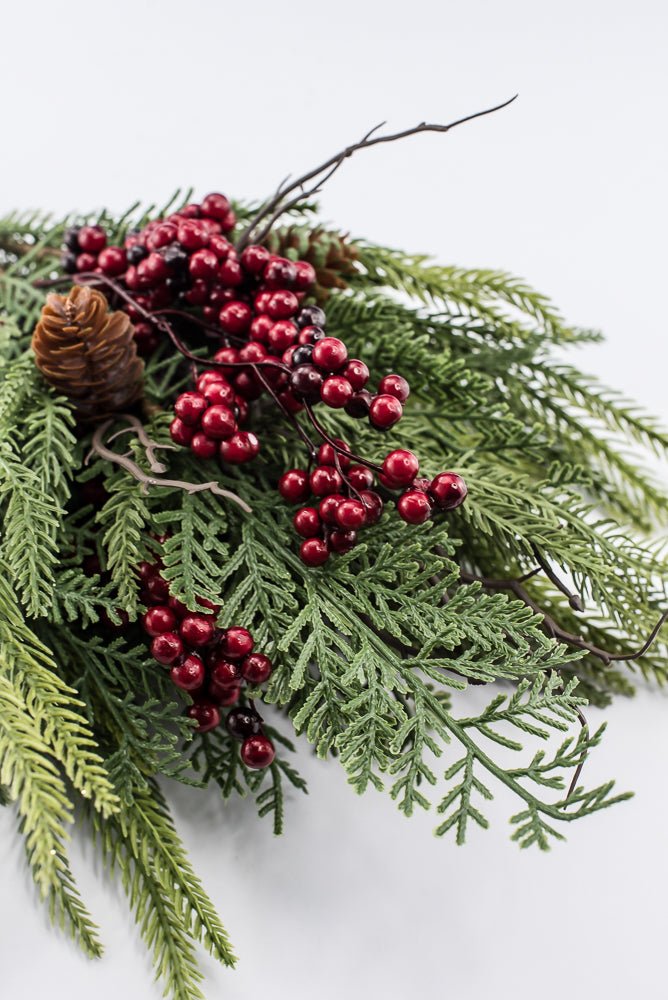 Artificial Pine Berry Cone Bush - 20.5" - Greenery MarketArtificial Flora32183