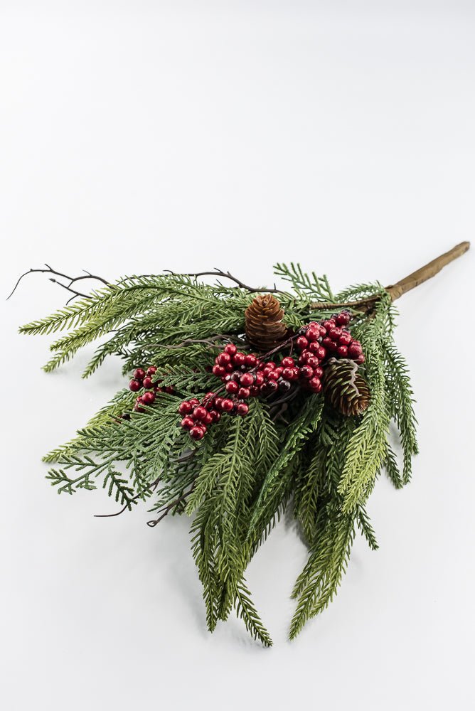 Artificial Pine Berry Cone Bush - 20.5" - Greenery MarketArtificial Flora32183