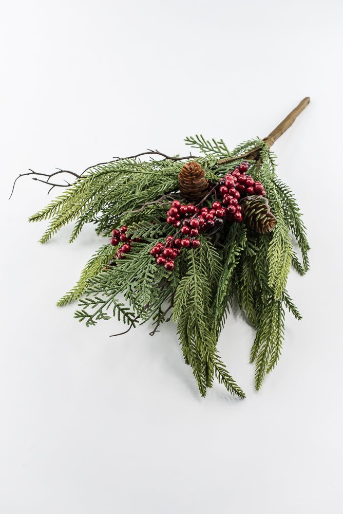 Artificial Pine Berry Cone Bush - 20.5" - Greenery MarketArtificial Flora32183