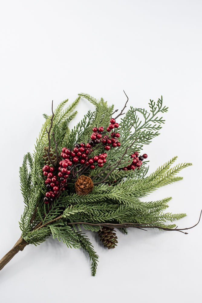 Artificial Pine Berry Cone Bush - 20.5" - Greenery MarketArtificial Flora32183
