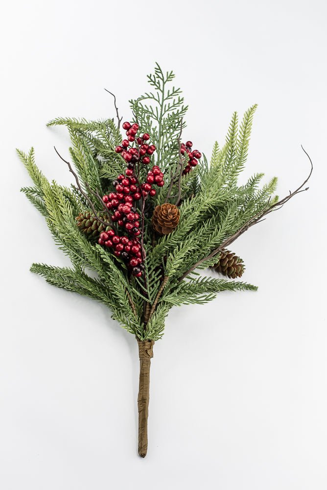 Artificial Pine Berry Cone Bush - 20.5" - Greenery MarketArtificial Flora32183
