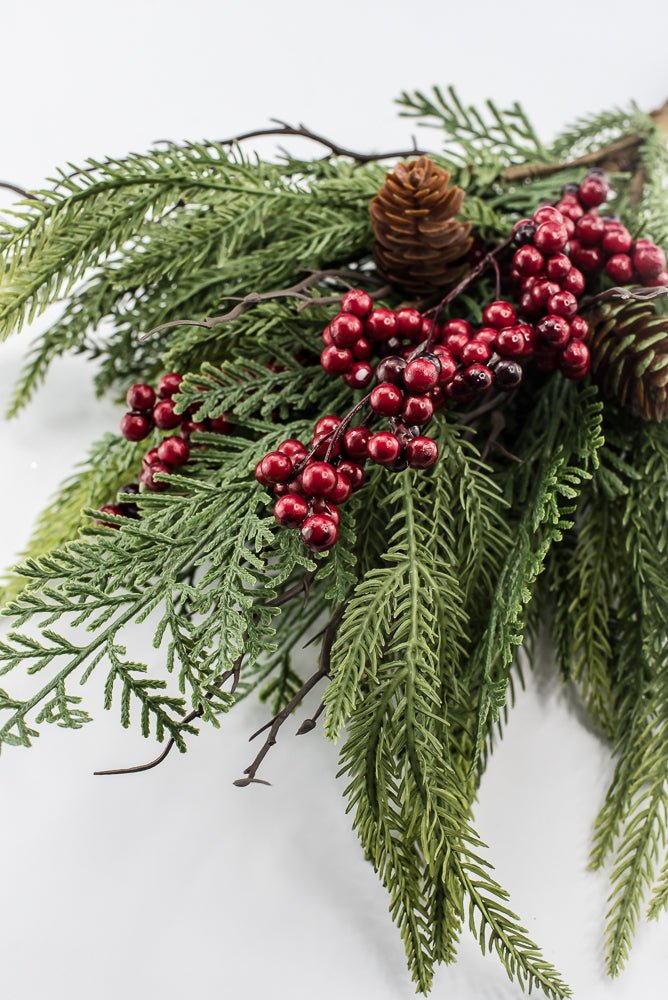 Artificial Pine Berry Cone Bush - 20.5" - Greenery MarketArtificial Flora32183