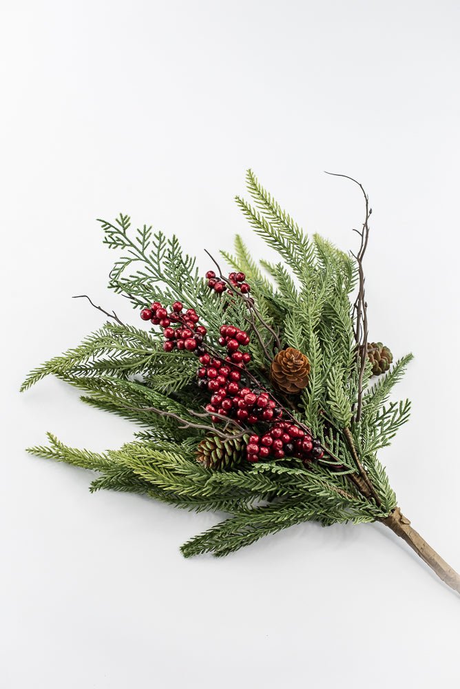 Artificial Pine Berry Cone Bush - 20.5" - Greenery MarketArtificial Flora32183
