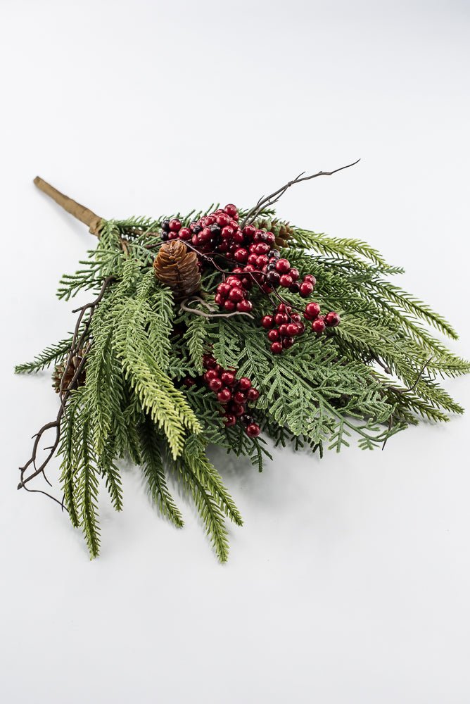 Artificial Pine Berry Cone Bush - 20.5" - Greenery MarketArtificial Flora32183