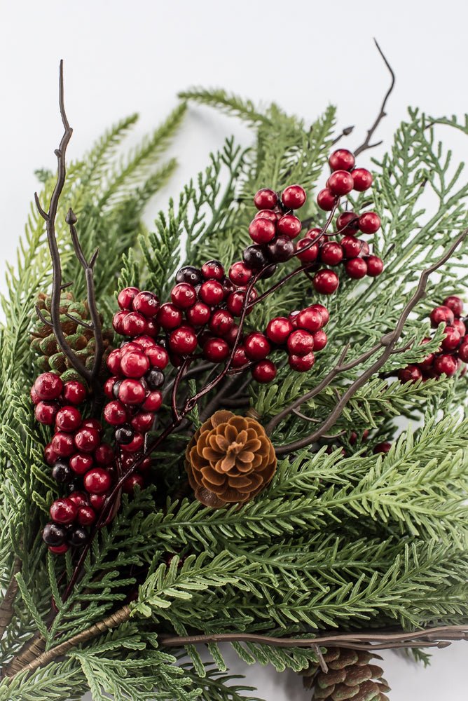Artificial Pine Berry Cone Bush - 20.5" - Greenery MarketArtificial Flora32183