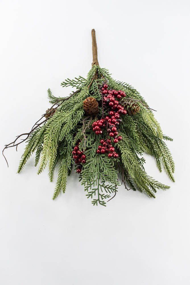 Artificial Pine Berry Cone Bush - 20.5" - Greenery MarketArtificial Flora32183
