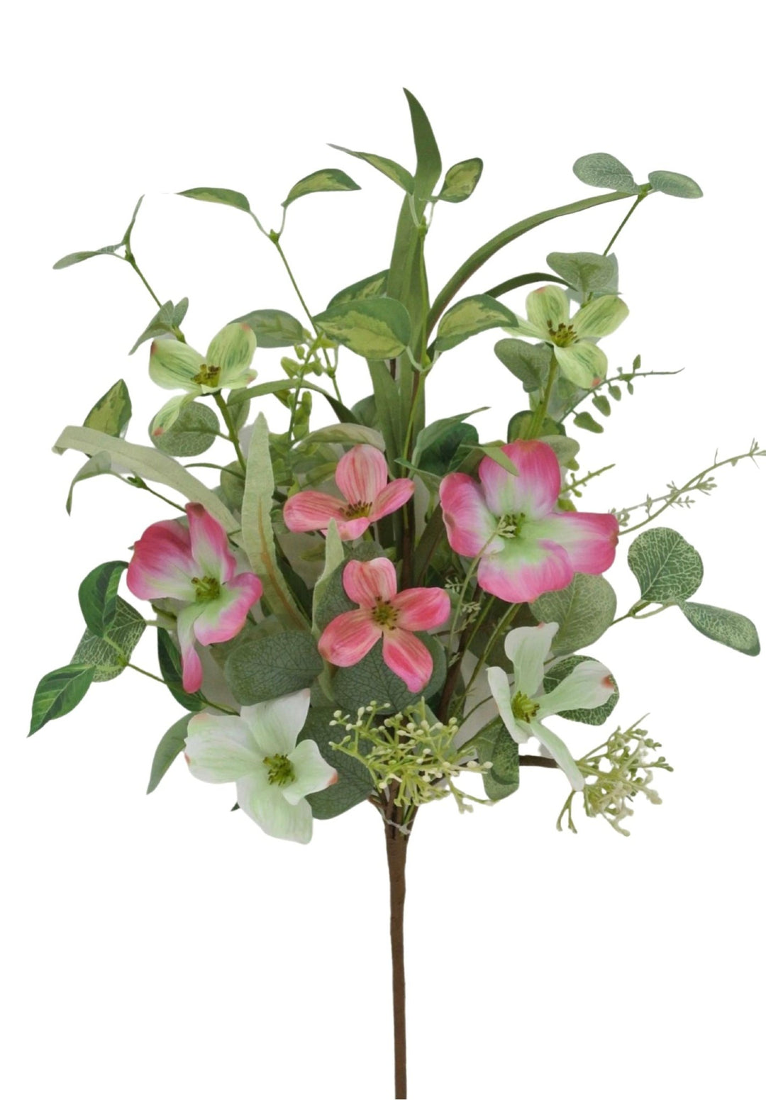 Artificial pink dogwood and greenery bush - Greenery Marketartificial flowers63383