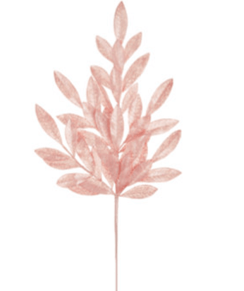 Artificial, Pink Pearlized Bay Leaf Spray - Greenery MarketXAQ116-PK