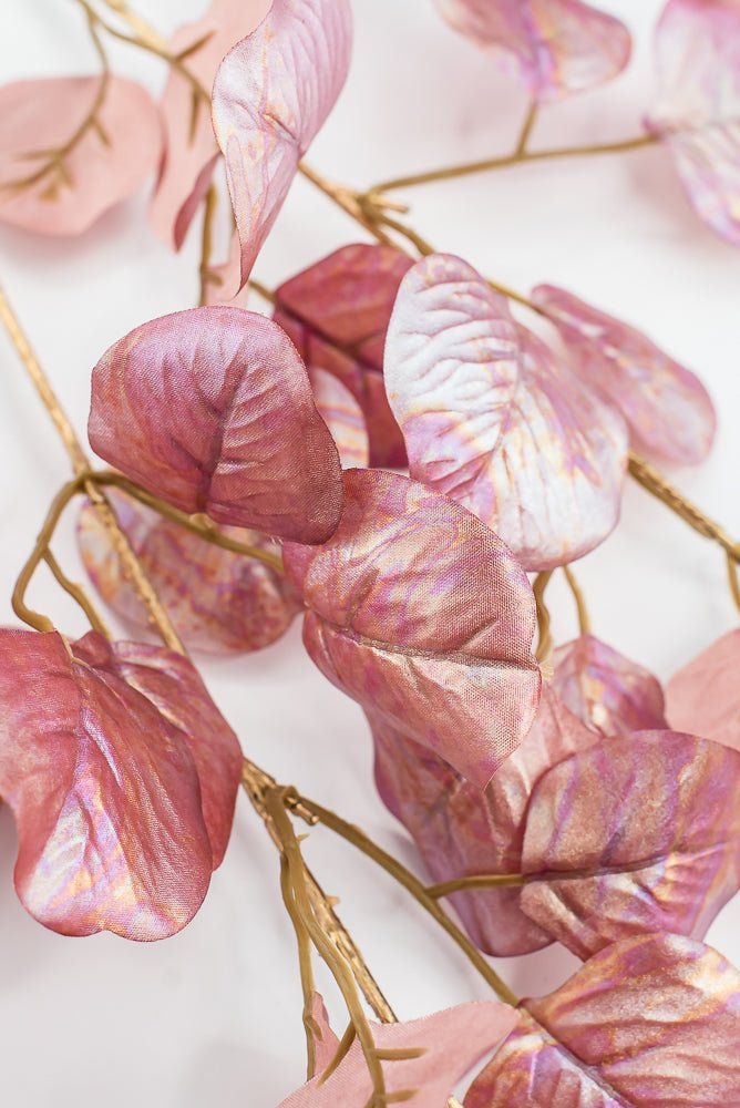 Artificial, Pink Pearlized, Eucalyptus Spray - 38" - Greenery MarketXFS645-PK