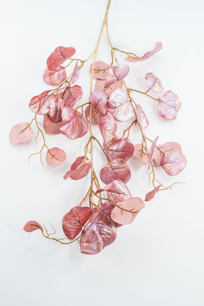 Artificial, Pink Pearlized, Eucalyptus Spray - 38" - Greenery MarketXFS645-PK