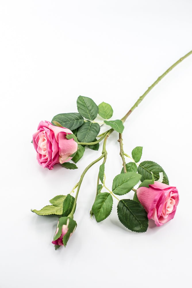 Artificial, Pink, Soft Touch Rose Bud Spay - 31" - Greenery Market85463-DK.PK