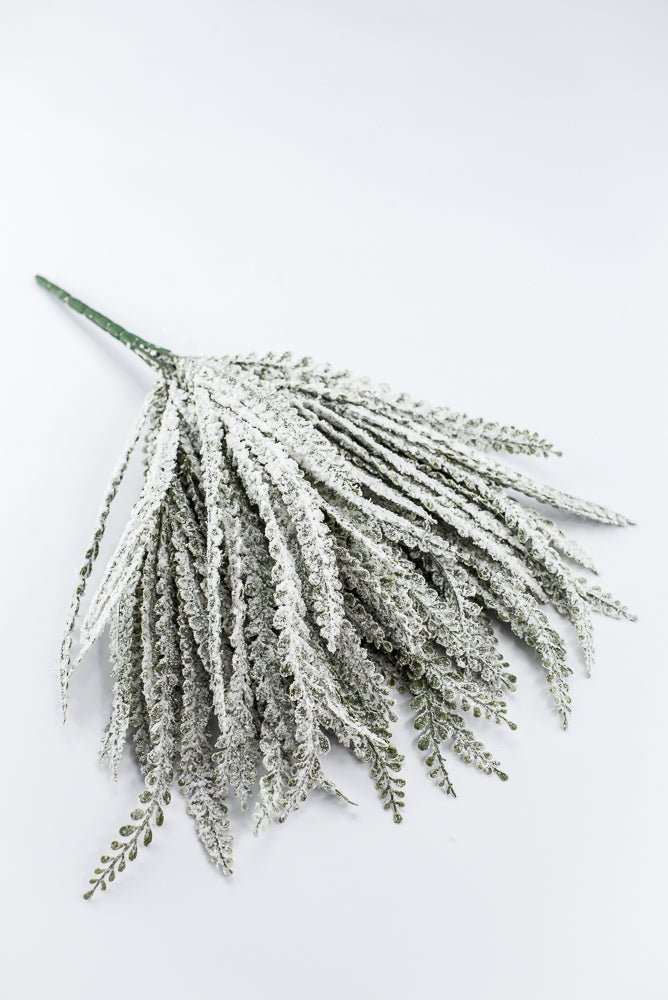 Artificial Plastic Button Fern With Snow - 19" - Greenery MarketArtificial Flora85806