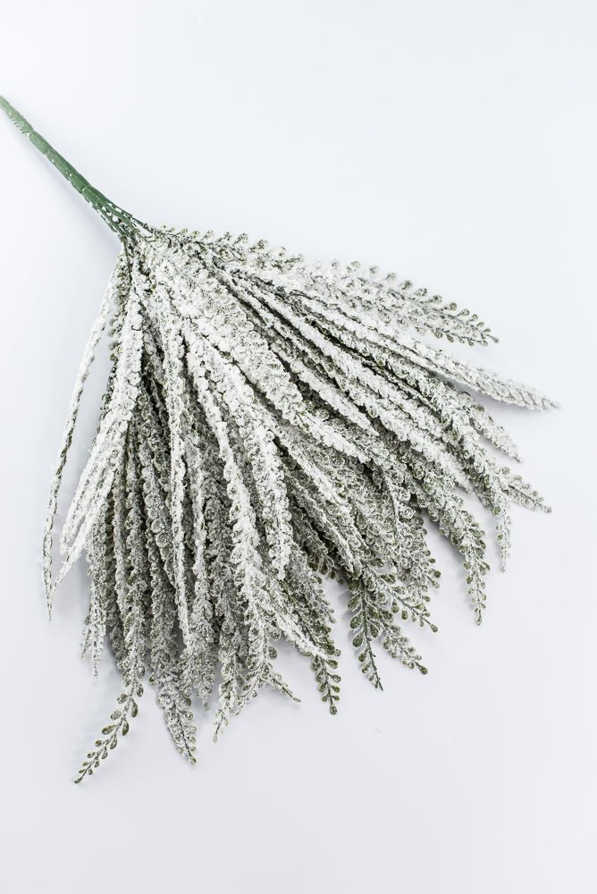 Artificial Plastic Button Fern With Snow - 19" - Greenery MarketArtificial Flora85806