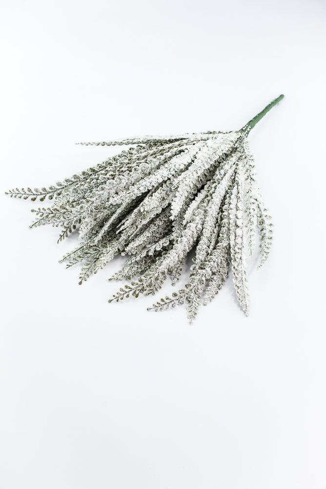 Artificial Plastic Button Fern With Snow - 19" - Greenery MarketArtificial Flora85806