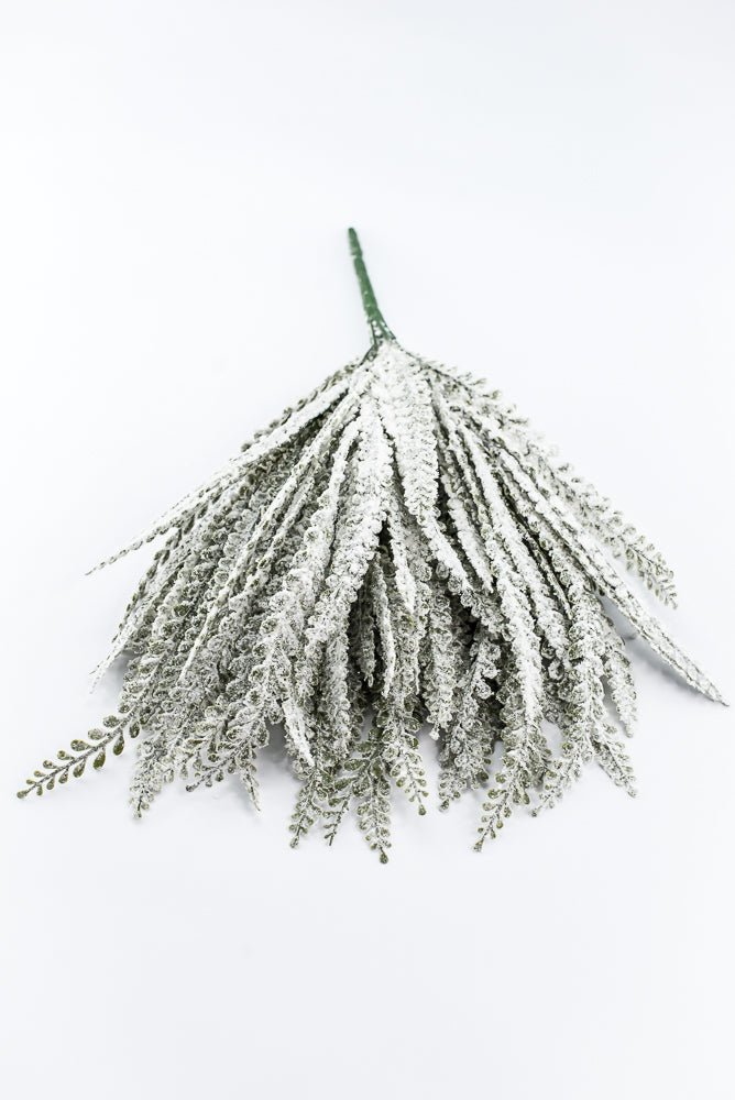 Artificial Plastic Button Fern With Snow - 19" - Greenery MarketArtificial Flora85806