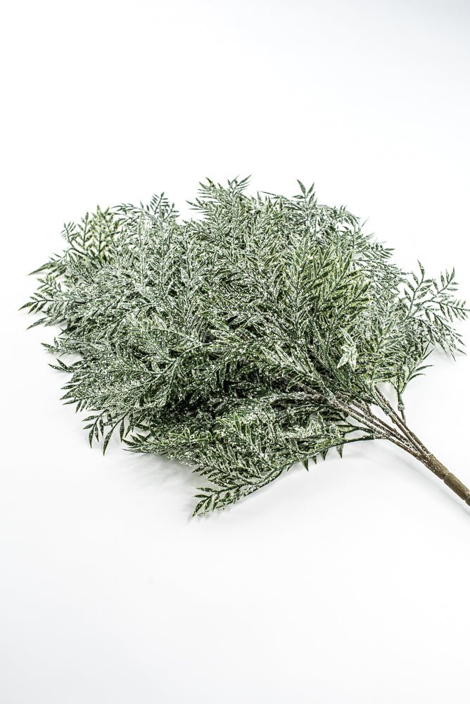 Artificial Plastic Leaf With Iced Bush - 21" - Greenery MarketArtificial Flora85257