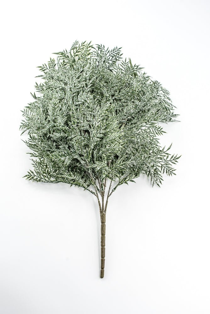Artificial Plastic Leaf With Iced Bush - 21" - Greenery MarketArtificial Flora85257