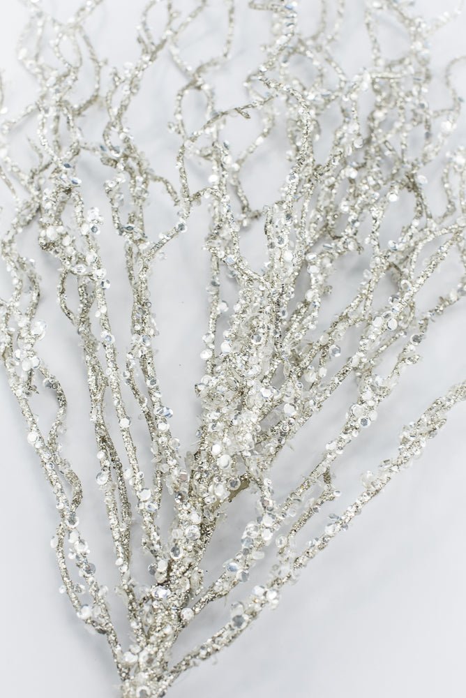 Artificial Platinum Glitter Twig Branch - 34" - Greenery MarketArtificial Branches281412