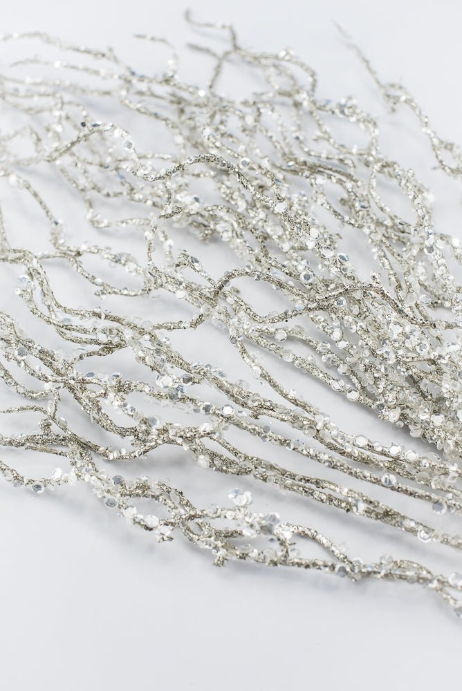 Artificial Platinum Glitter Twig Branch - 34" - Greenery MarketArtificial Branches281412