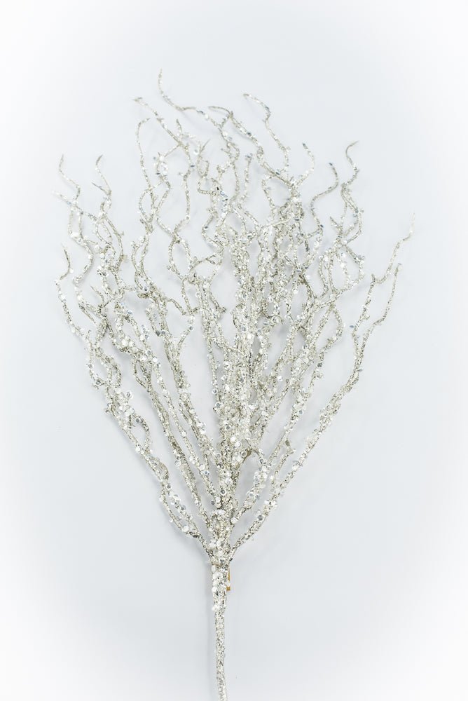 Artificial Platinum Glitter Twig Branch - 34" - Greenery MarketArtificial Branches281412